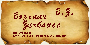 Božidar Zurković vizit kartica
